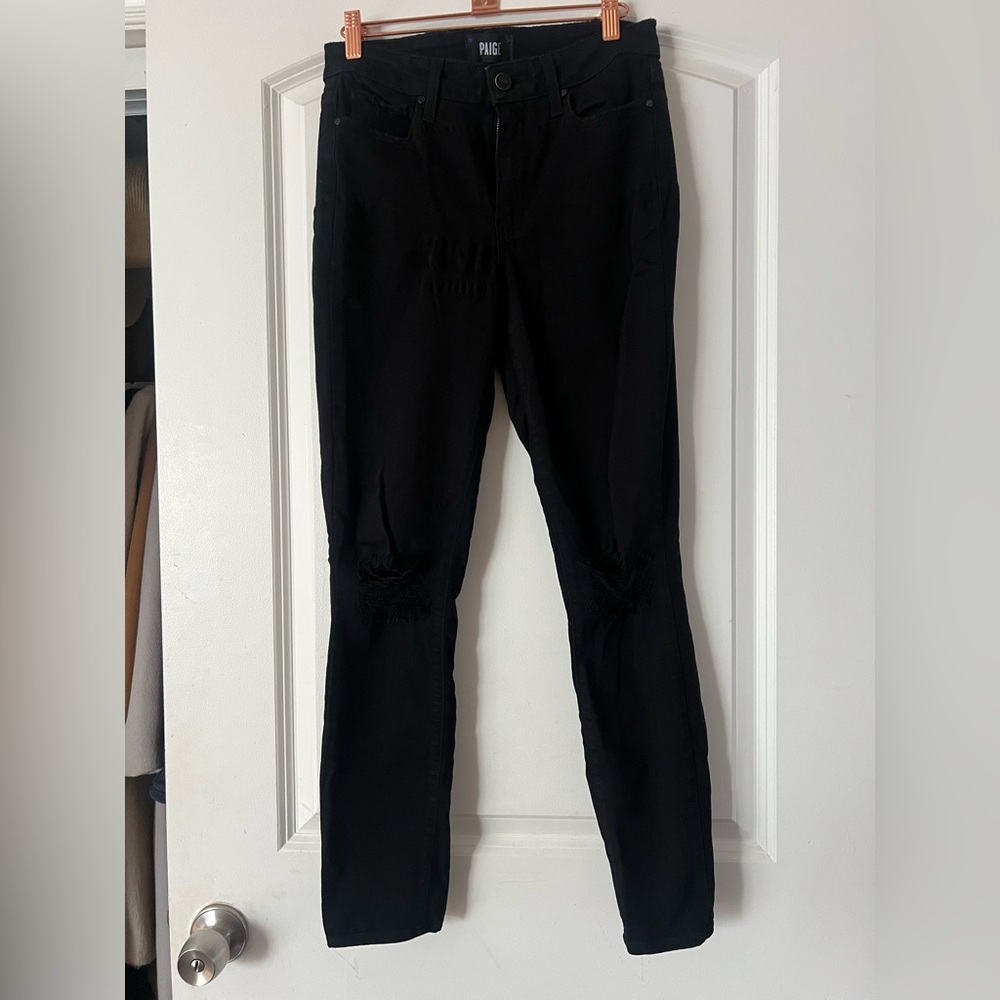 PAIGE Black Skinny Jeans Classic Fit